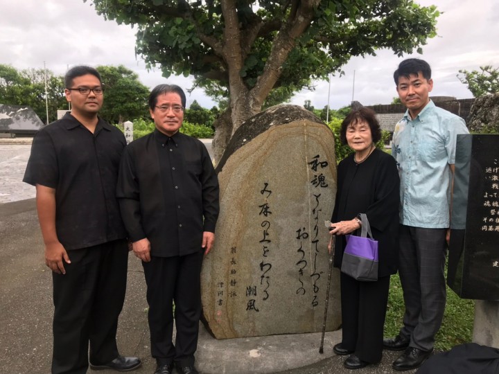 故・翁長知事夫人らご家族にご遺志を受け止めていく決意を伝える増子幹事長代行と泉政調会長