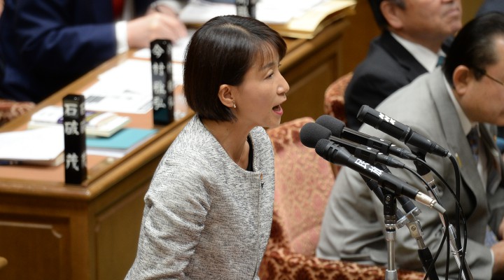 衆議院予算委員会で質問する西岡秀子議員