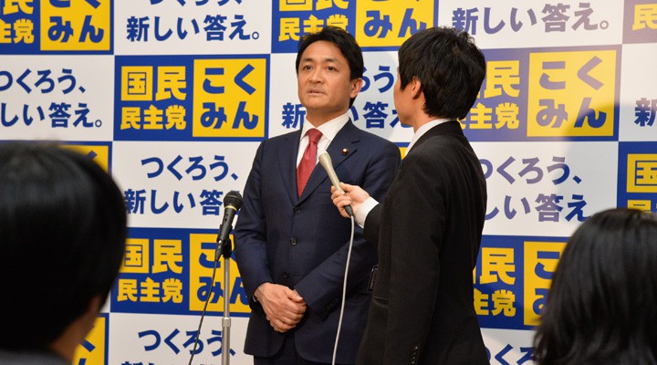 代表質問後ぶら下がり記者会見・玉木雄一郎代表