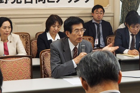 農林水産省で農林統計に関わっていた経験を話す篠原孝議員