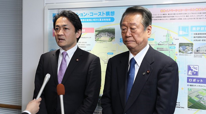 福島第1原発視察後のぶら下がり記者会見