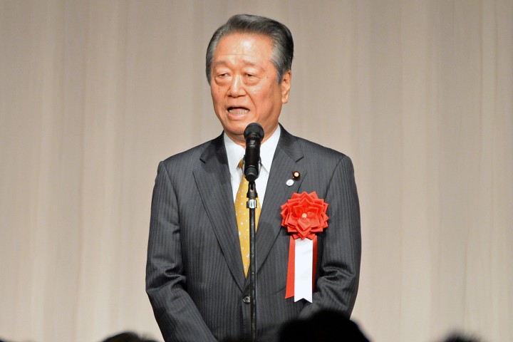 小沢一郎自由党代表から来賓ごあいさつ