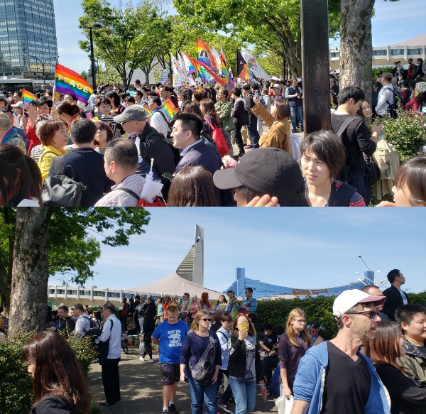 代々木公園の会場は人で埋め尽くされた