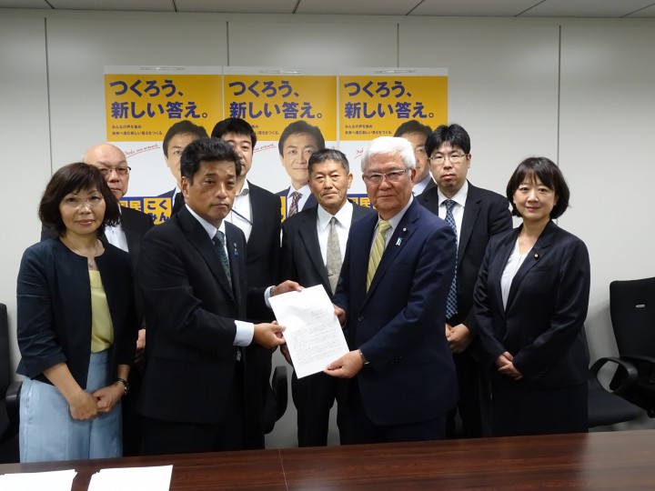 小林総務会長(参院災害特委理事)と青木参院議員(参院国交委理事)
