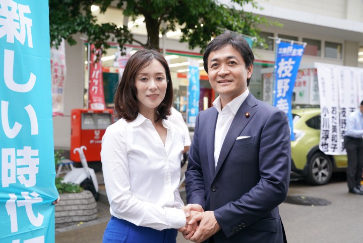 玉木雄一郎代表と尾田美和子候補予定者