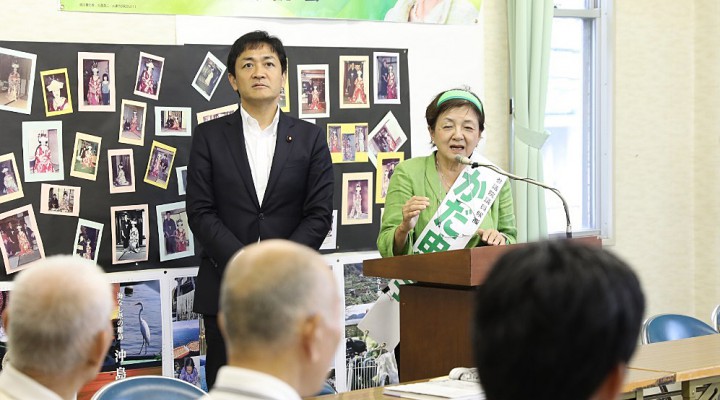 嘉田由紀子候補応援のため滋賀県を玉木雄一郎代表