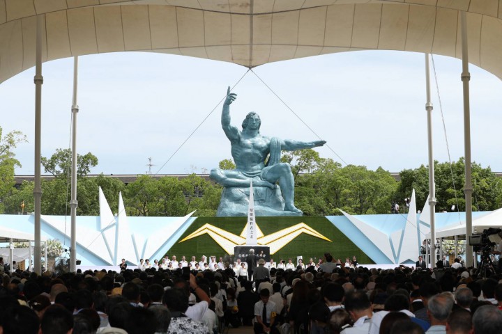 長崎平和祈念式典の様子