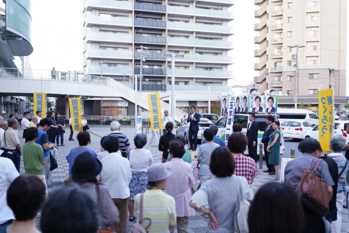 街頭演説会＠勝川駅前