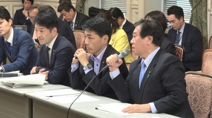 桜を見る会追及チームで発言する原口国対委員長